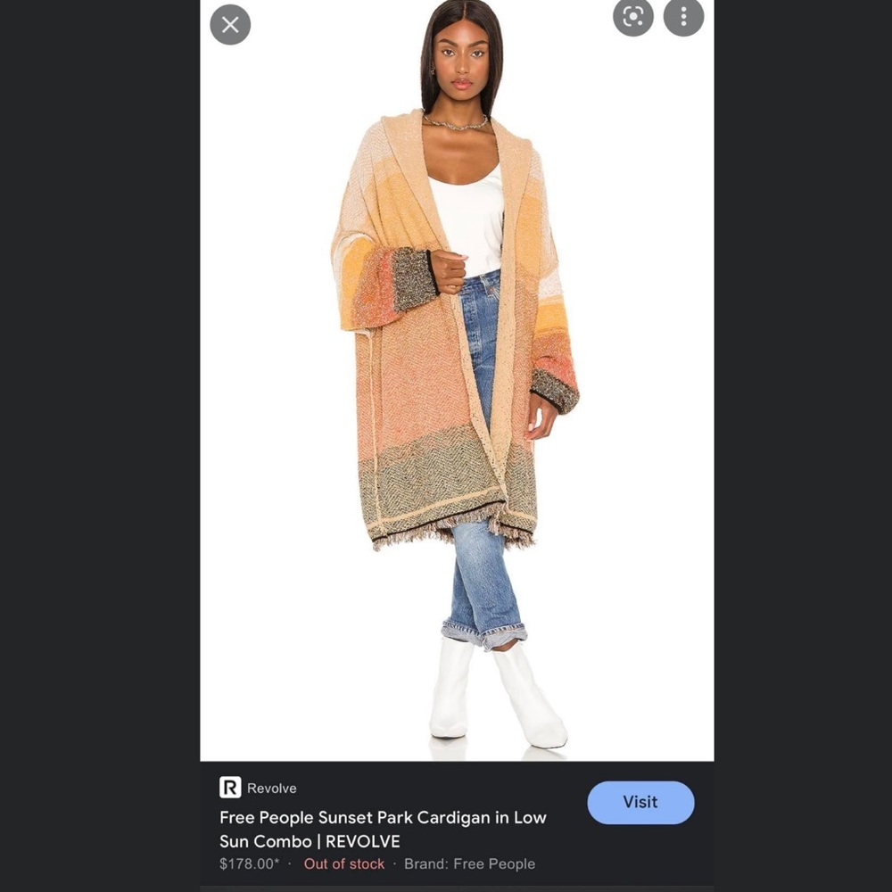 NWT Free People Sunset Park Cardigan